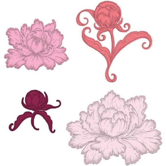 Heartfelt Creations Peony Bud & Blossom Craft Dies - Picture 2 of 2